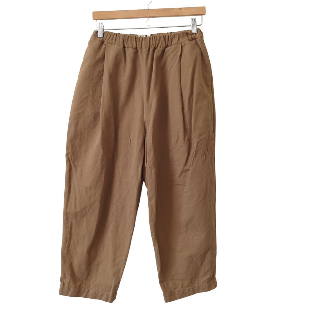 A‎ Mente Womens Pants Small Medium S/M Tan Brown Balloon Leg Ethically Sourced